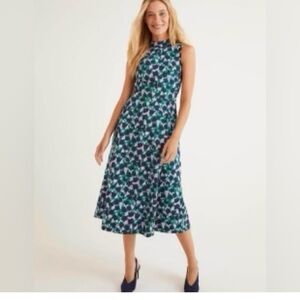 BODEN floral A-line stretch Miriam floral Midi stretch shabby chic ponte dress12